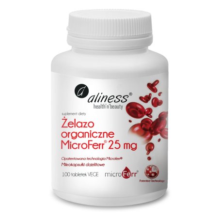 Aliness Żelazo organiczne MicroFerr® 25mg 100tabl.