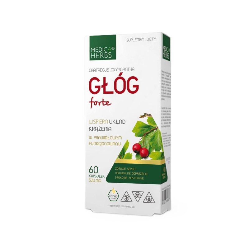 Medica Herbs Głóg forte 520mg 60kaps.