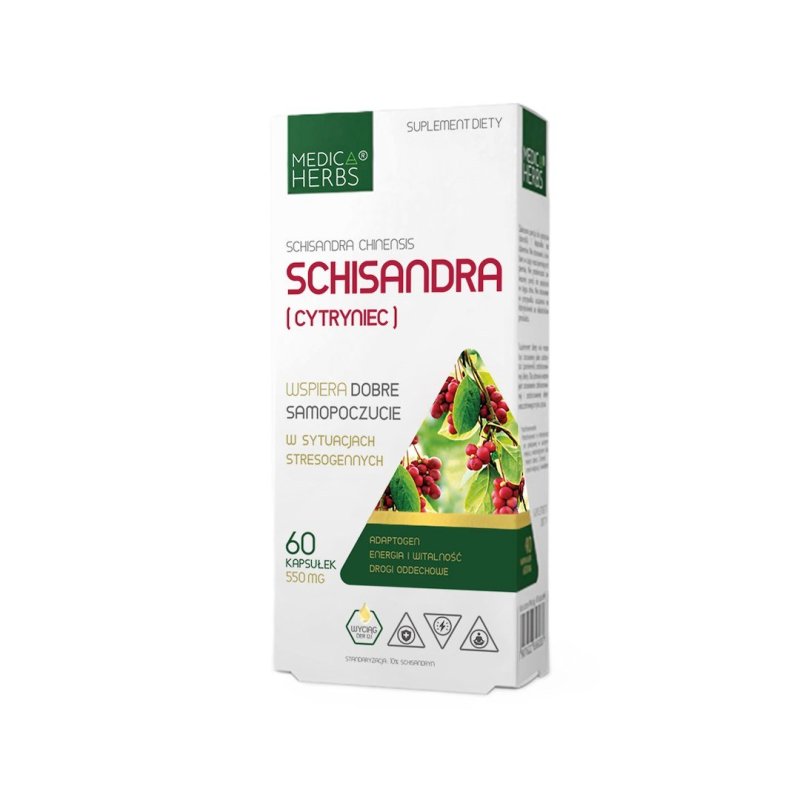 Medica Herbs Schisandra (cytryniec) 550mg 60kaps.