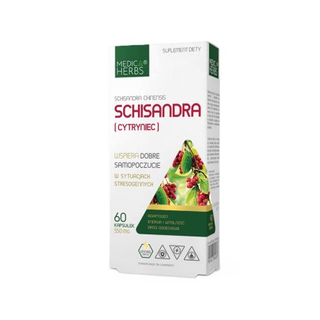Medica Herbs Schisandra (cytryniec) 550mg 60kaps.