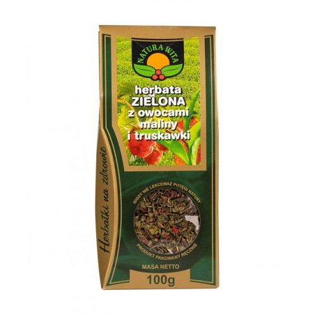 Natura-wita Herbata zielona z owocami maliny i truskawki 100g