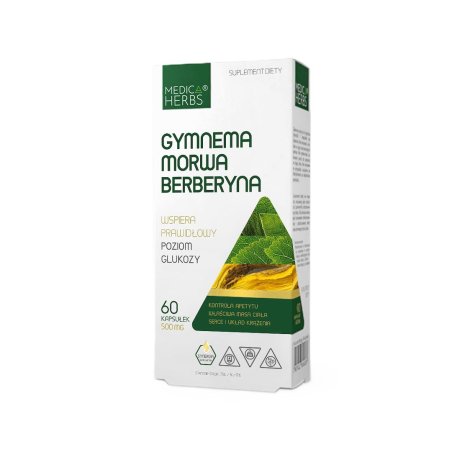 Medica Herbs Gymnema, morwa, berberyna 60kaps.