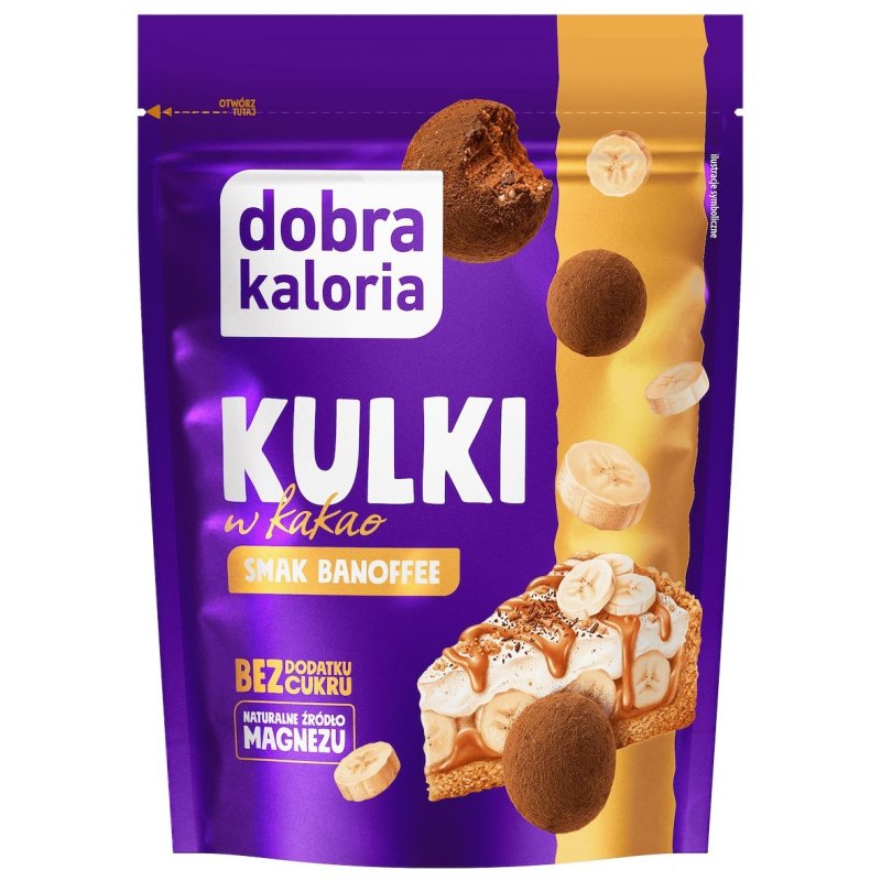 Kubara Dobra Kaloria Kulki w kakao smak banoffee 65g