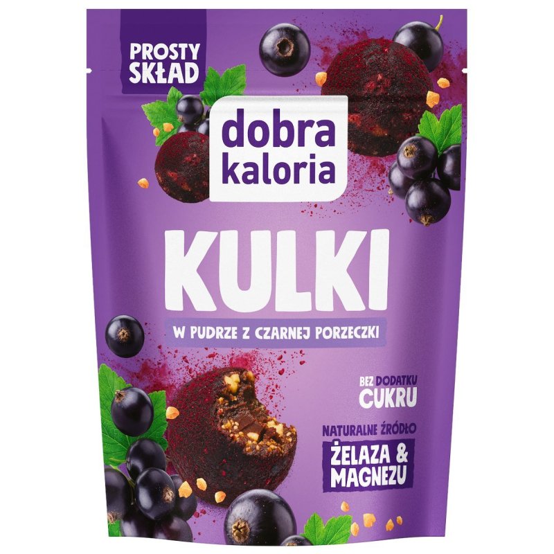 Kubara Dobra Kaloria Kulki w pudrze z czarnej porzeczki 65g