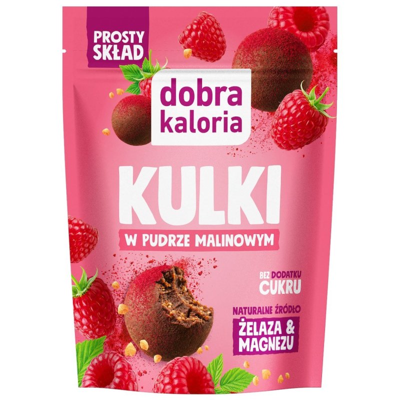 Kubara Dobra Kaloria Kulki w pudrze malinowym 65g