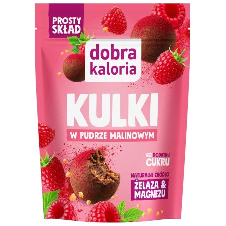 Kubara Dobra Kaloria Kulki w pudrze malinowym 65g