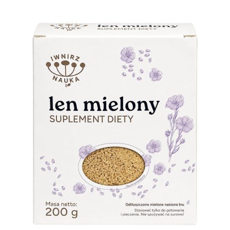 Instytut WNiRZ Len mielony odtłuszczony złoty 200g