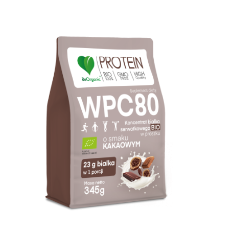 Aliness BeOrganic Białko serwatkowe WPC 80 Kakao BIO 345g