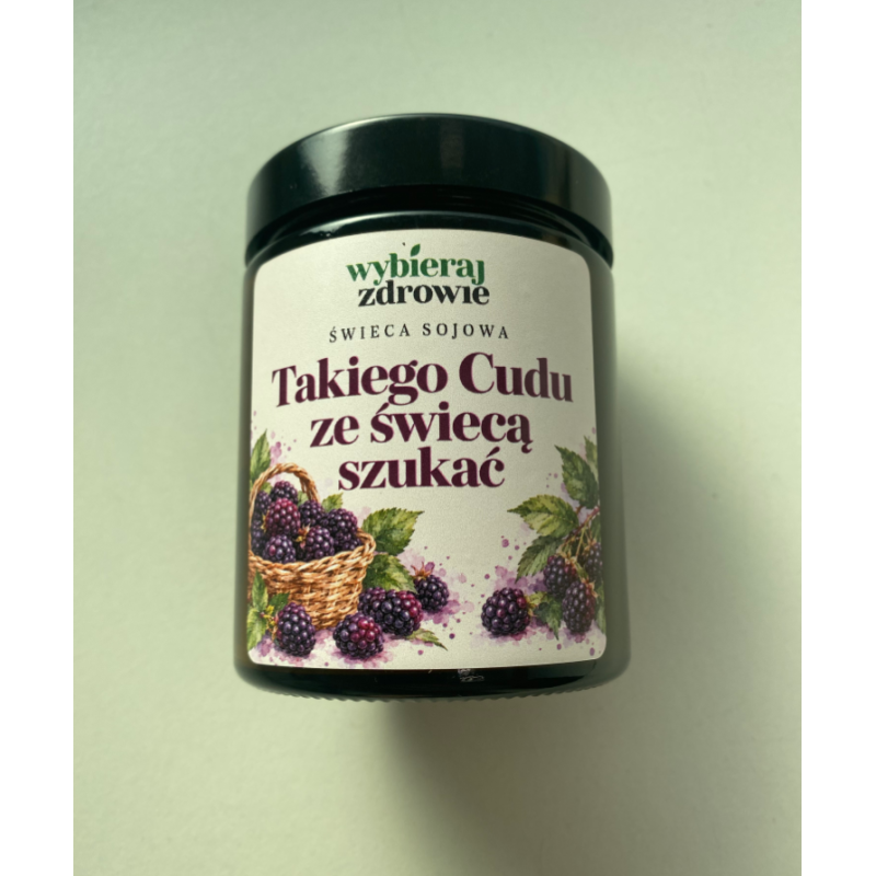 Świeca sojowa Takiego Cudu ze świecą szukać 180ml