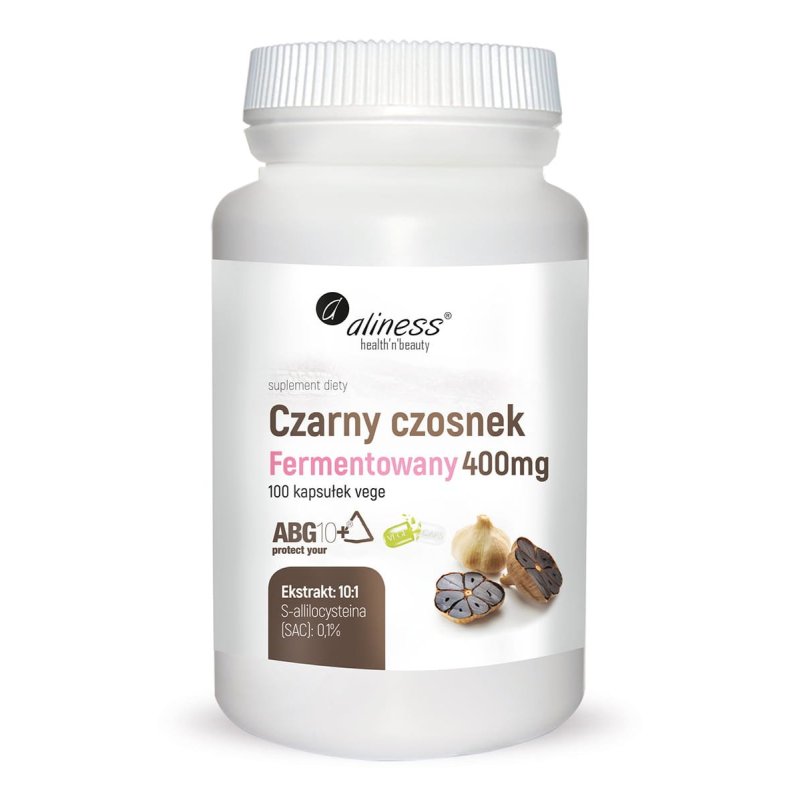 Aliness Czarny czosnek fermentowany 400mg 100kaps.