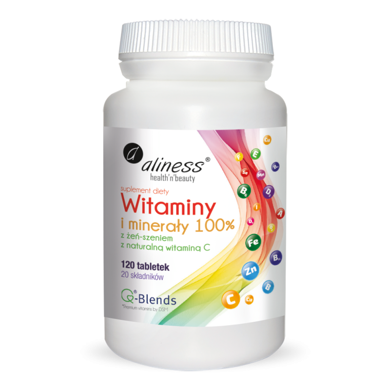 Aliness Witaminy i Minerały 100% 120tabl. 