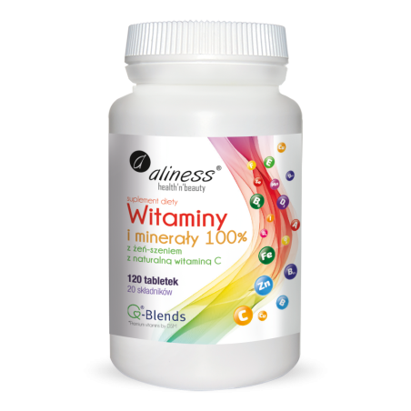 Aliness Witaminy i Minerały 100% 120tabl. 