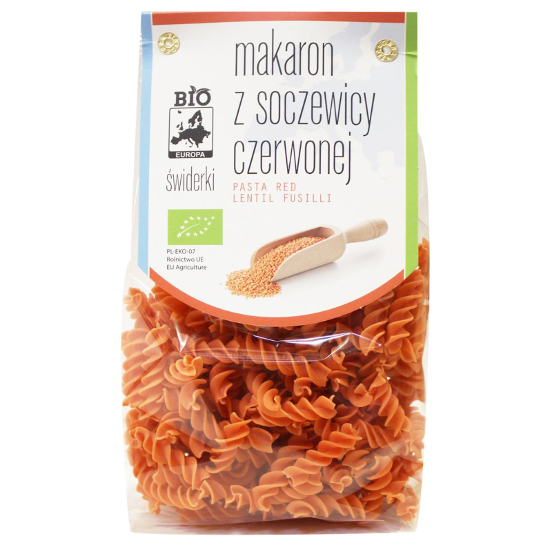 Bio Planet Makaron proteinowy (z soczewicy czerwonej) świderki bio 250g