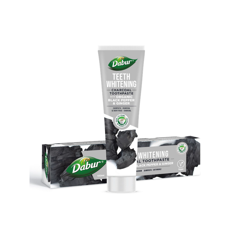 Dabur Pasta do zębów wybiejająca z węglem, czarnym pieprzem i imbirem 100ml
