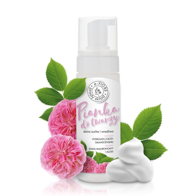 e-fiore Pianka do twarzy róża damasceńska odmładzająca 150ml