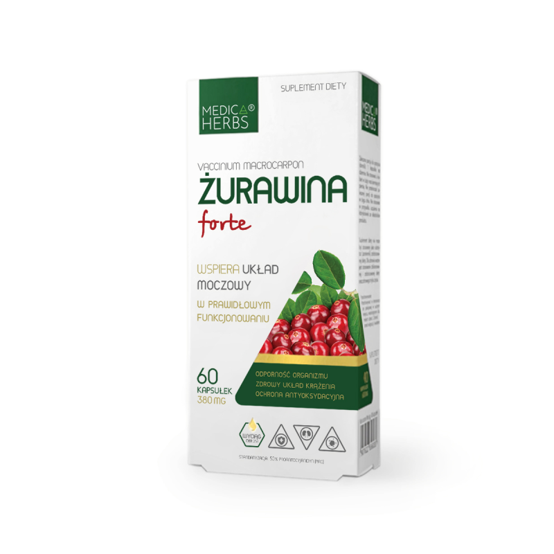 Medica Herbs Żurawina forte 380mg 60kaps.